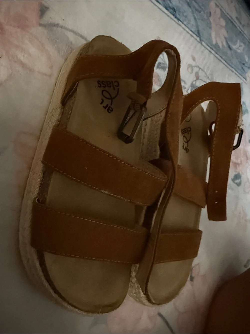 art class Brown Suede Strappy Sandals